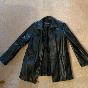 Black leather jacket